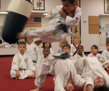 Children Jump Side Kick