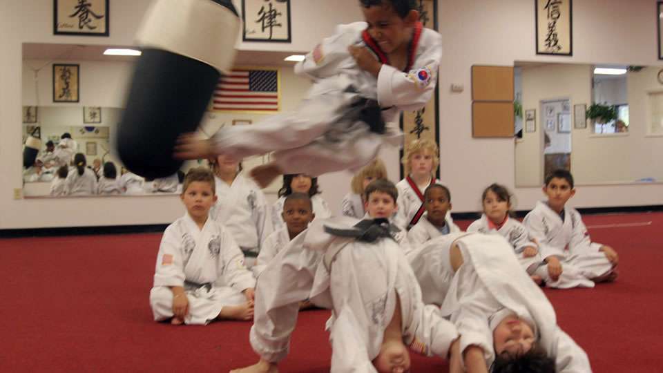 Children Jump Side Kick