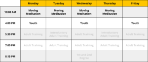 Lesson Schedule - Youth