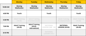 Lesson Calendar - P2BB 4S-6S