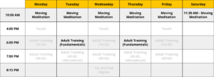 Lesson Calendar - Stress Relief and Fitness