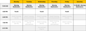 Lesson Calendar - Youth